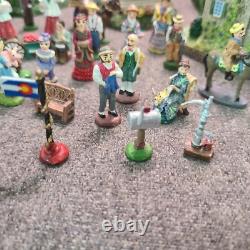 LOT OF 27 Liberty Falls Collection Houses/Accessories & 42 Pewter Figures +Book