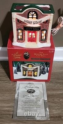 LOT OF 5 It's A Wonderful Life / Holiday BEDFORD FALLS PORCELAIN BUILDINGS COA