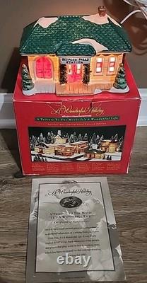 LOT OF 5 It's A Wonderful Life / Holiday BEDFORD FALLS PORCELAIN BUILDINGS COA
