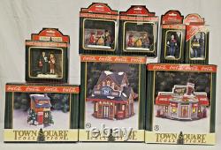 LOT Of 87 Coca-Cola Town Square Collection Village Figures Lot 1994-1999