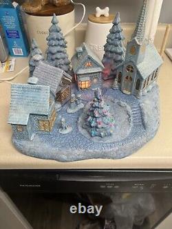 Large 1980 Scioto Ceramic Mold 5 Light Christmas Village Town Set RARE Vintage