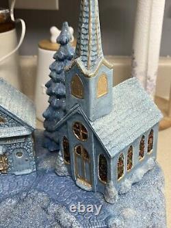 Large 1980 Scioto Ceramic Mold 5 Light Christmas Village Town Set RARE Vintage