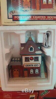 Large Collection Lot Of Vintage Lemax Christmas Village Houses
