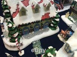 Large Lot Hawthorne Village Rudolphs Christmas Town 10 Houses +Figures