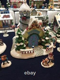Large Lot Hawthorne Village Rudolphs Christmas Town 10 Houses +Figures