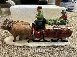 Large Lot Of Department 56 Christmas Village Houses And Figured