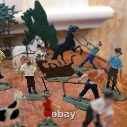 Lead Figures Heinrichsen Christmas Village GERMANY Hand Painted Antique 1920s