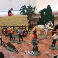 Lead Figures Heinrichsen Christmas Village GERMANY Hand Painted Antique 1920s