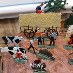 Lead Figures Heinrichsen Christmas Village GERMANY Hand Painted Antique 1920s