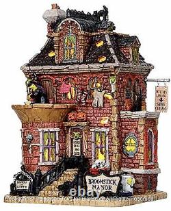 Lemax 15197 BROOMSTICK MANOR Spooky Town Building Retired Halloween Decor S O I