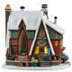 Lemax 2021 Mountain Holiday Reunion Vail Village #15745 A-Frame Wooden Cabin Pup