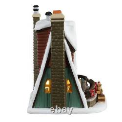 Lemax 2021 Mountain Holiday Reunion Vail Village #15745 A-Frame Wooden Cabin Pup