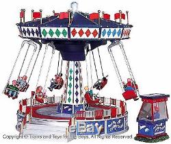 Lemax 94956 THE COSMIC SWING Carnival Ride Amusement Park Christmas Village I