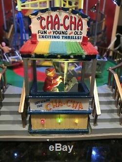 Lemax CARNIVAL Village Ride THE CHA CHA Lights, Sounds & Animation ORIG BOX RARE