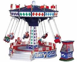 Lemax Carnival THE COSMIC SWING #94956 NRFB Sights & Sounds Amusement Ride