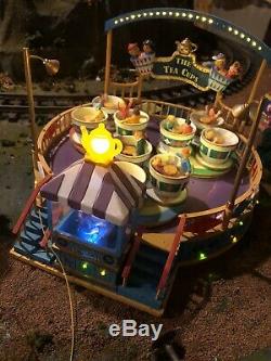 Lemax Carole Amusement Circus Set Zinger Tea Cup Taffy Stand Dunk Tank Lot