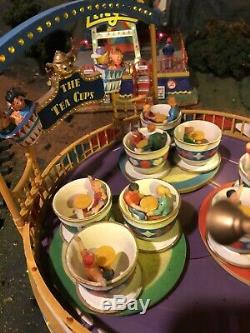 Lemax Carole Amusement Circus Set Zinger Tea Cup Taffy Stand Dunk Tank Lot