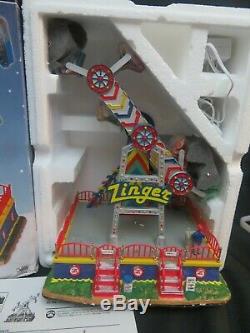 Lemax Carole Towne The Zinger Carnival Ride Animated Lighted Musical MIB HW80