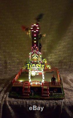 Lemax Carole Towne Zinger Animated Amusement Park Carnival Ride Mint in Box