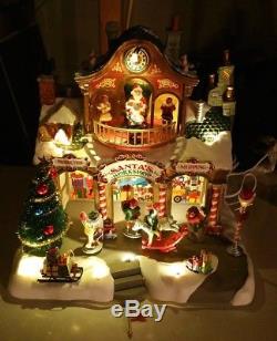 Lemax Christmas LOT 8 Animated Sound Lights Nutcracker Victorian Nativity Santa