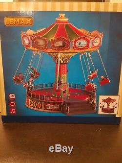 Lemax Christmas Village The Sky Swing #84379 Sights & Sounds Carnival Ride 2018