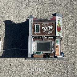 Lemax City Tattoo Lighted Christmas Village 2015 RARE Read Description