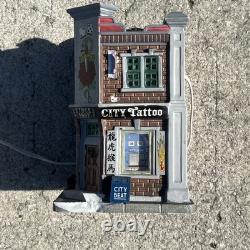 Lemax City Tattoo Lighted Christmas Village 2015 RARE Read Description