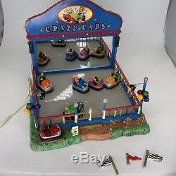 Lemax Crazy Cars Animated carnival train village Bumper Cars Sights & Sounds