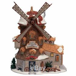 Lemax EAST MOORLAND WINDMILL Christmas Village Lighted Animated House 25682 NEW