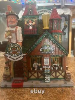 Lemax Essex Street Facade Hoffer's Biergarten Hanging Wall Setting #25413
