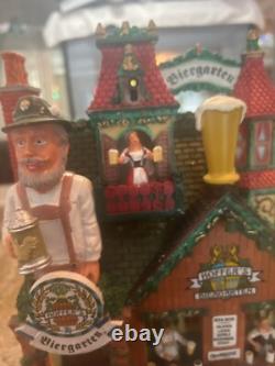 Lemax Essex Street Facade Hoffer's Biergarten Hanging Wall Setting #25413