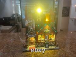 Lemax Essex Street Facade Hoffer's Biergarten Hanging Wall Setting #25413