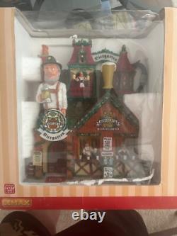 Lemax Essex Street Facade Hoffer's Biergarten Hanging Wall Setting #25413