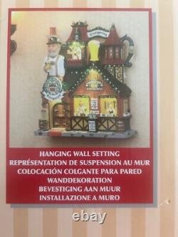 Lemax Essex Street Facade Hoffer's Biergarten Hanging Wall Setting #25413