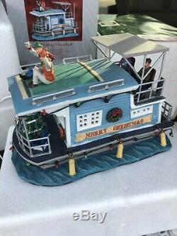 Lemax Lighted Holiday Houseboat Signature Collection, Very rare NEW