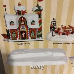 Lemax REINDEER CORRAL with Santa & Mrs Clause Collection Christmas Village