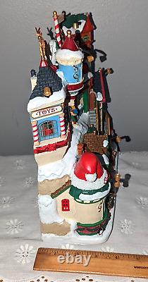 Lemax Santa's Village Facade Christmas Town LED Santa Mrs Claus Elves Reindeer
