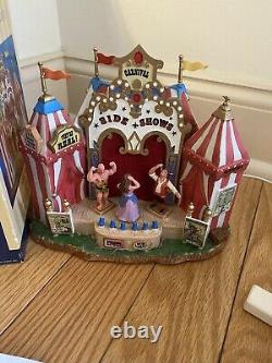 Lemax Side Show Circus Carnival Fair Freak Show Animated Rare Retired VIDEO