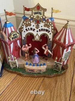 Lemax Side Show Circus Carnival Fair Freak Show Animated Rare Retired VIDEO