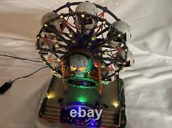 Lemax Signature Spooky Town Wheel Of Horror Lights Up Spins Halloween Decor