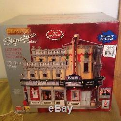 Lemax Signature The Tower Movie Theater Christmas Village, Needs Adapter