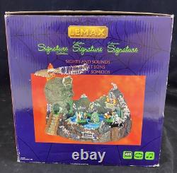 Lemax Skull River Haunted Amusement Park Ride Lights & Sounds Signature Series