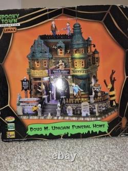 Lemax Spooky Town Doug M. Upagain Funeral Home Rare! Retired Halloween Village