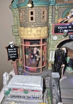 Lemax Spooky Town Doug M. Upagain Funeral Home Rare! Retired Halloween Village