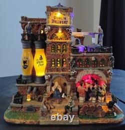 Lemax Spooky Town Grinning Goblin Brewery-Rare-Beautiful-Porcelain-HTF