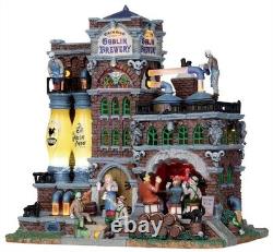 Lemax Spooky Town Grinning Goblin Brewery-Rare-Beautiful-Porcelain-HTF