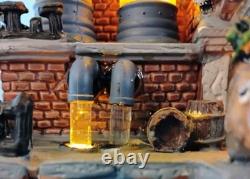 Lemax Spooky Town Grinning Goblin Brewery-Rare-Beautiful-Porcelain-HTF