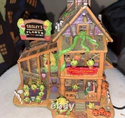 Lemax Spooky Town Grisley's Greenhouse LIGHTS WORK/ NO SOUND/ MISSING 2 PIECES