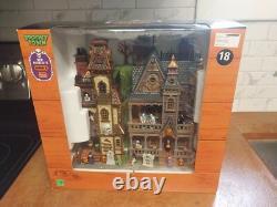 Lemax Spooky Town HAUNTED ESTATES #35016 2023 Village Facade LED Lit Scenenib