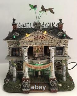 Lemax Spooky Town Halloween DEAD FRATERNITY #75171 RARE Works VIDEO Read